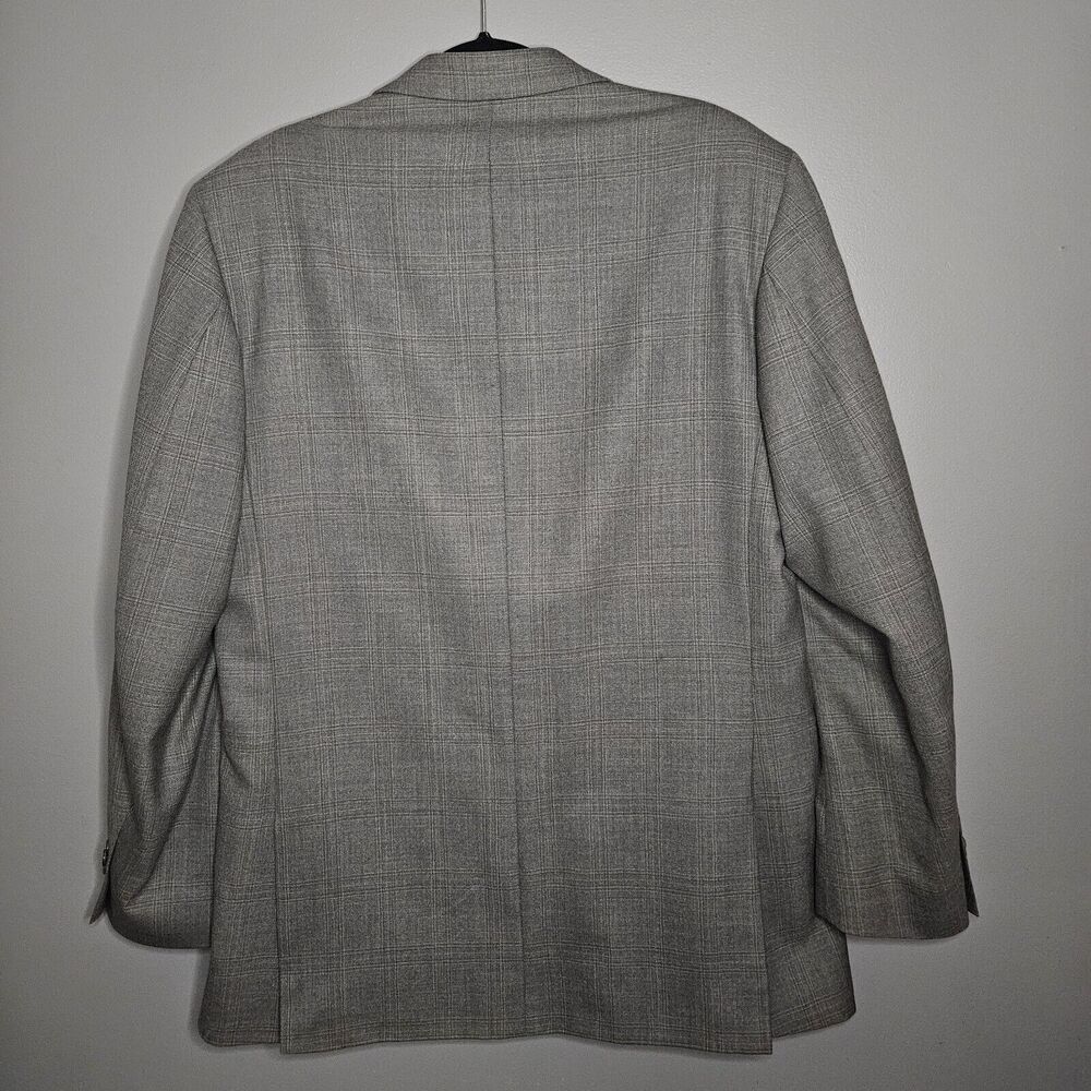 Kenneth Cole New York Wool Blazer Sports Coat Men 42L‎ Gray Double Vent Business - Picture 2 of 9